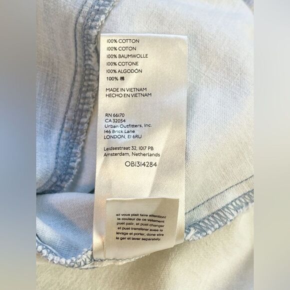 Free People Blue Daisy Baby Patchwork blouse medium - Picture 10 of 11